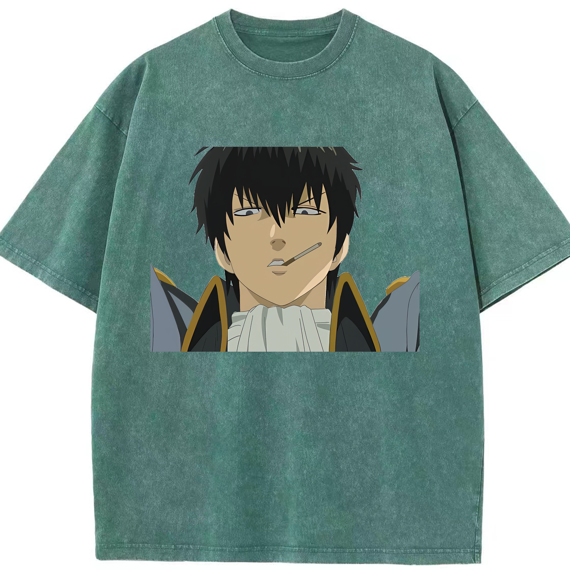（画像用） ぎんたま 坂田銀時（さかたぎんとき） 神楽 志村新八（しむら しんぱち） GINTAMA Sakata Gintoki Kagura Shimura Shinpachi 綿100% ヴィンテージ風 半袖Tシャツ（フロントプリント）